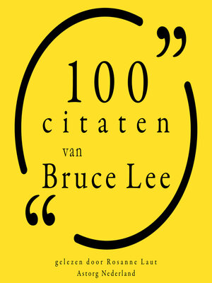 cover image of 100 citaten van Bruce Lee